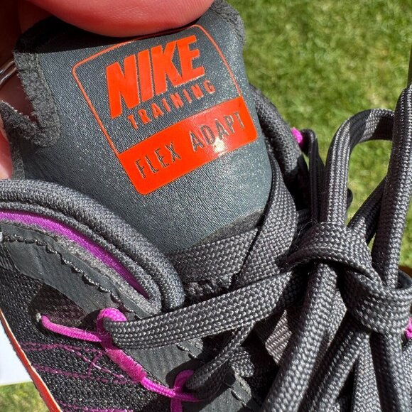 Nike Sneaker Women's Size 8 Pink Black Multicolor Fitsole Training Flex Adapt - Picture 9 of 10